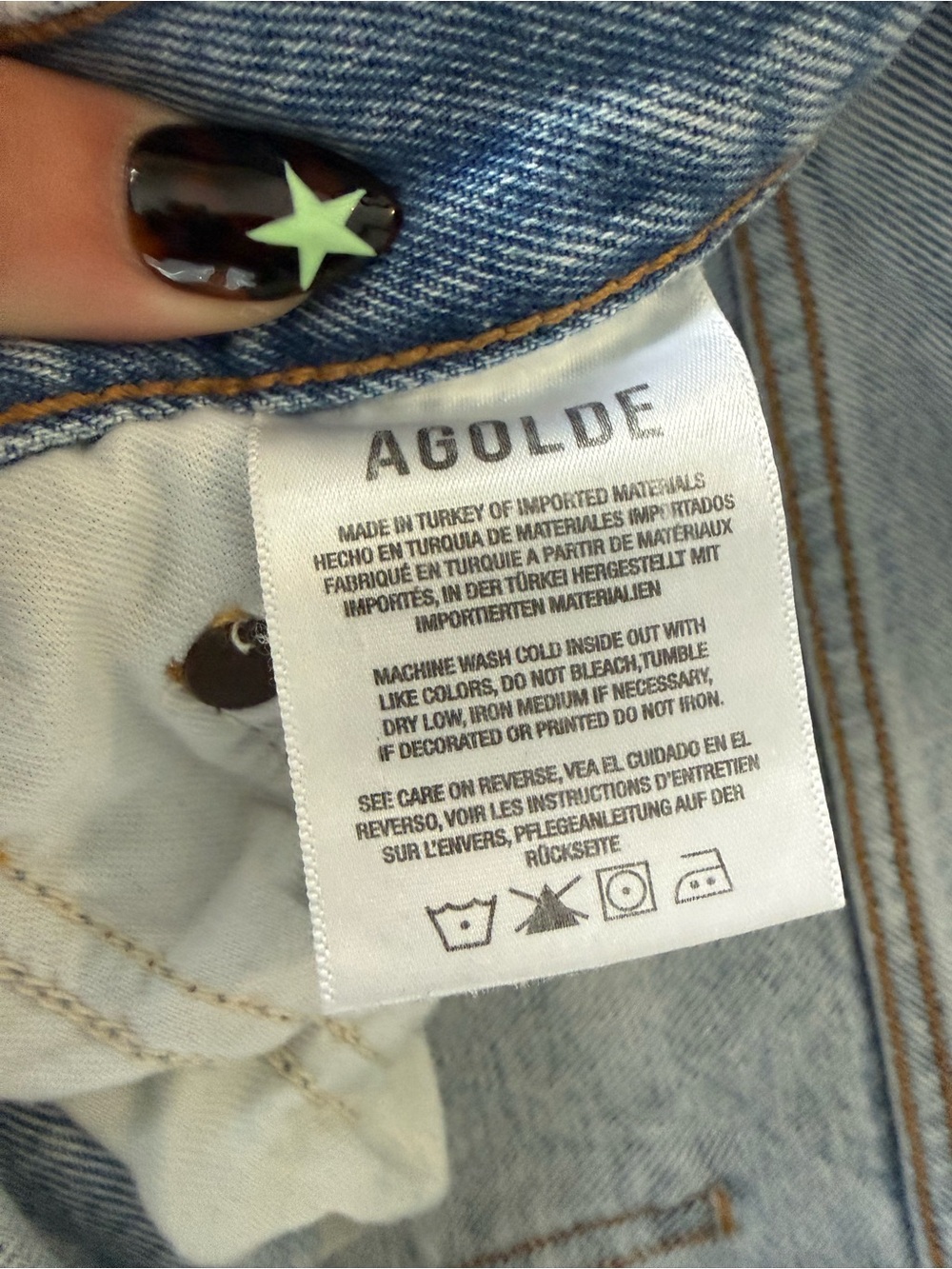 Agolde Light Blue Relaxed Ripped Jeans - Picture 4 of 5